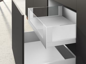 Push to open Silent for drawer systems  With Push to open Silent, drawers  are incredibly easy to open without handles, gently and quietly closing  again from just a slight turn of